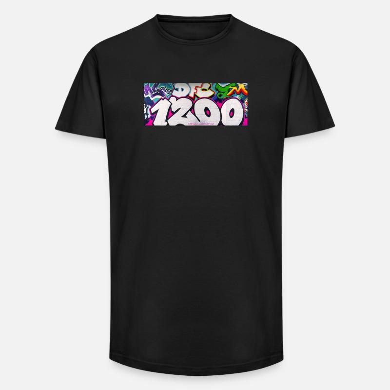 1200 GRAVITY EDIT_1 - Long Fit Men's T-Shirt - black