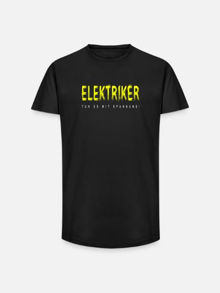 Elektriker Handwerker Design - Long Fit Männer T-Shirt - Schwarz
