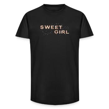 Sweet Girl Zuckerguss - Long Fit Männer T-Shirt - Schwarz - Vorne - AI Model Male 185 light (185cm)