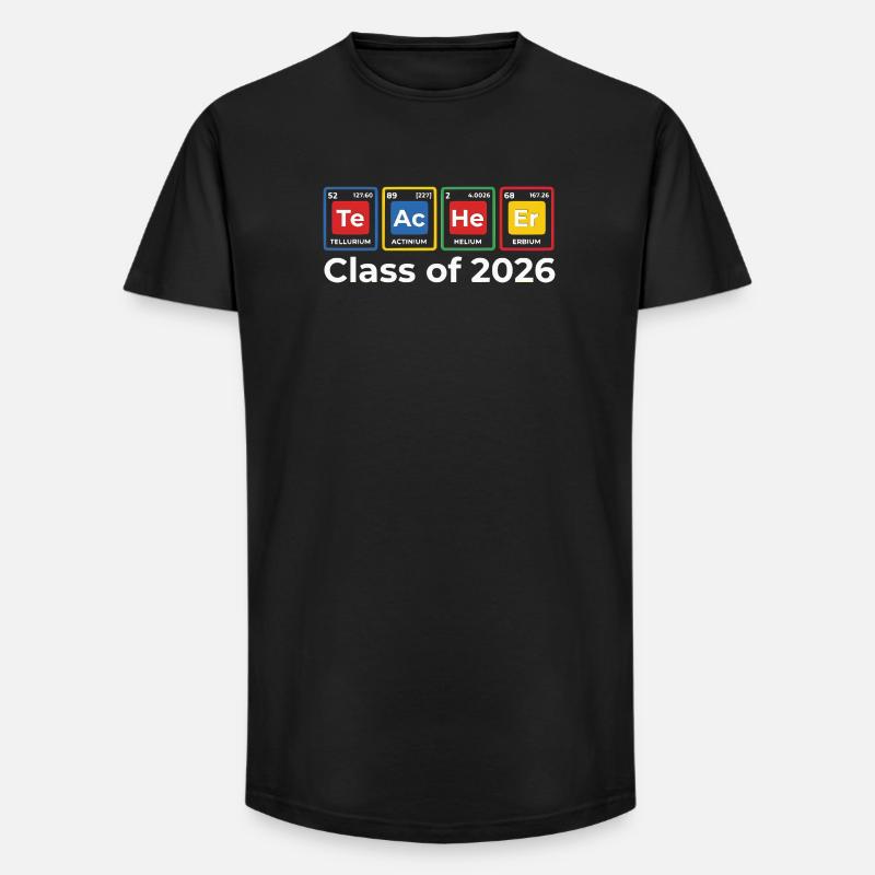 Teacher Periodic Table Class Of 2026 - Long Fit Männer T-Shirt - Schwarz