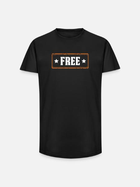 Libre - T-shirt coupe longue homme - noir