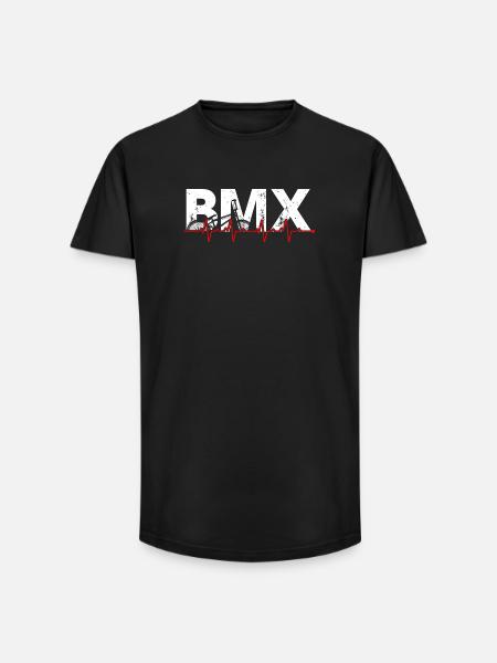 BMX Pulse Graphic Tee - Long Fit Men's T-Shirt - black