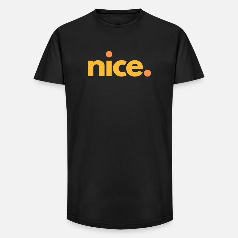 nice.04 - Long Fit Männer T-Shirt - Schwarz