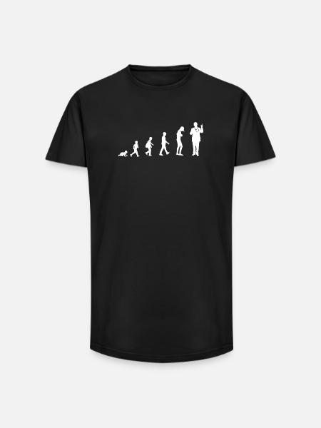 Évolution du bébé au médecin - T-shirt coupe longue homme - noir