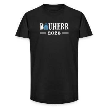 Client 2026 - Long Fit Men's T-Shirt - black - Front - AI Model Male 185 light (185cm)