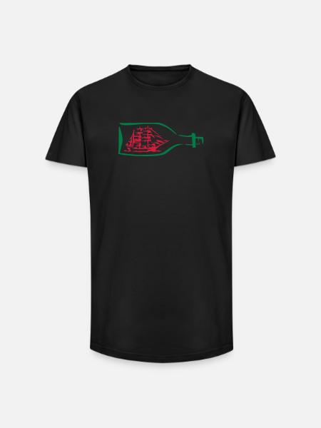 ship - Long Fit Men's T-Shirt - black