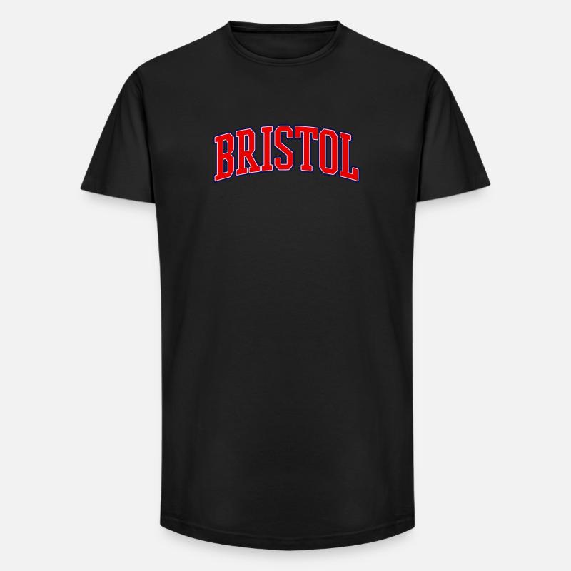 Bristol Varsity Bogen-Logo - Long Fit Männer T-Shirt - Schwarz