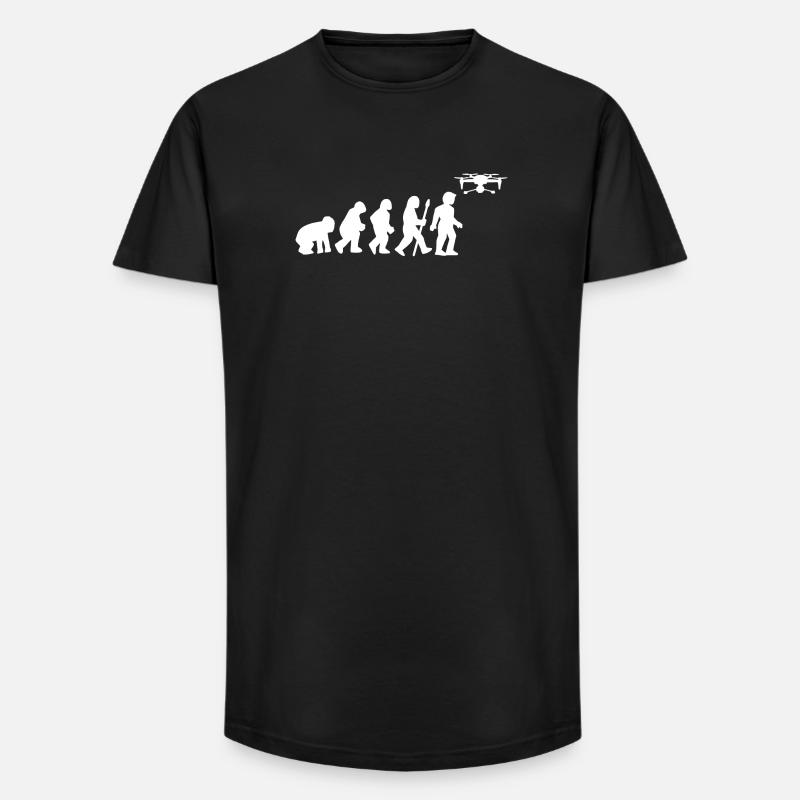Drohnenpilot Evolution Quadrocopter - Long Fit Männer T-Shirt - Schwarz