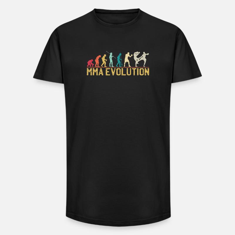 MMA Evolution Silhouette Design - Long Fit Männer T-Shirt - Schwarz
