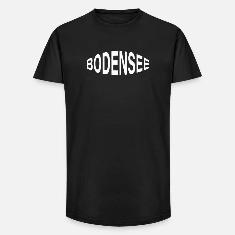 BODENSEE - Long Fit Männer T-Shirt - Schwarz