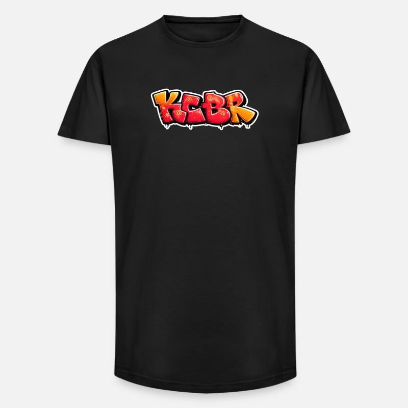 KCBR Graffiti Burst Design - Long Fit Männer T-Shirt - Schwarz