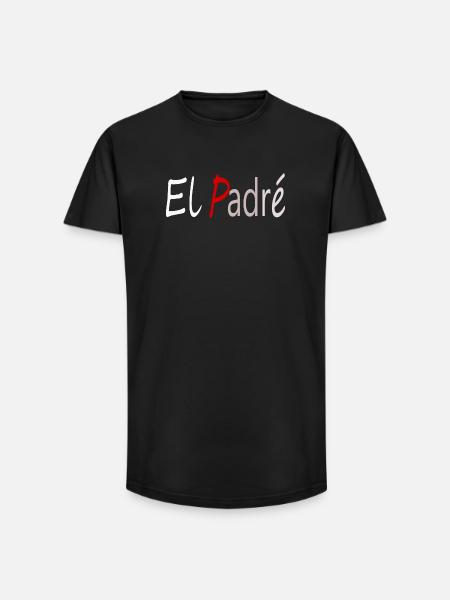 le pére - T-shirt coupe longue homme - noir