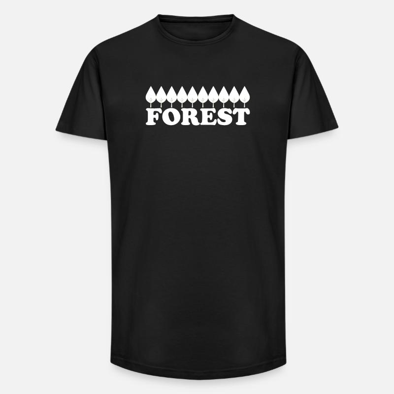 FOREST - Long Fit Männer T-Shirt - Schwarz