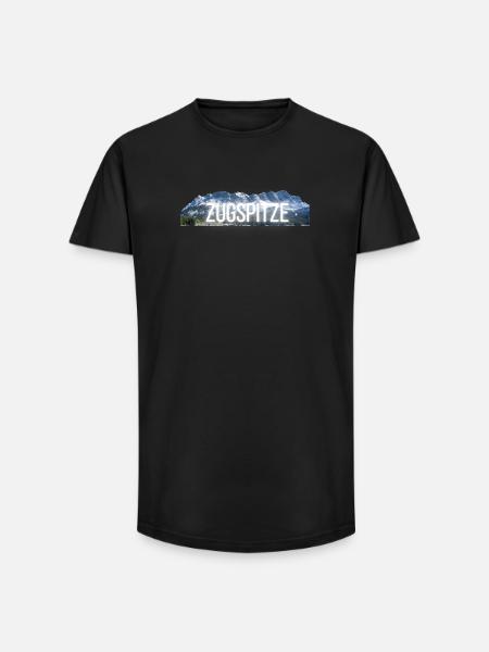 Zugspitze - Design with lettering & mountain shilouette - Long Fit Men's T-Shirt - black