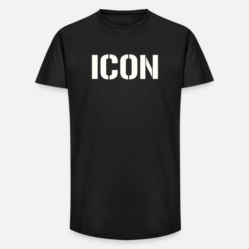 Icon - Long Fit Männer T-Shirt - Schwarz