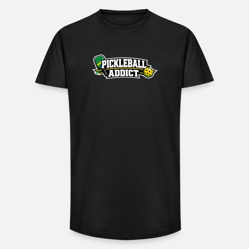 Pickleball Addict Logo - Long Fit Männer T-Shirt - Schwarz
