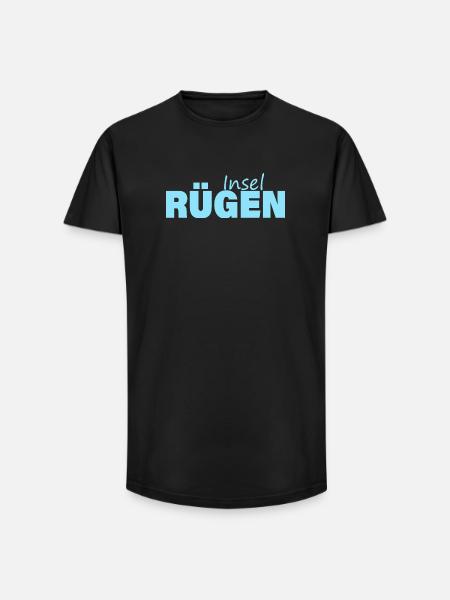 Île de Rügen - T-shirt coupe longue homme - noir