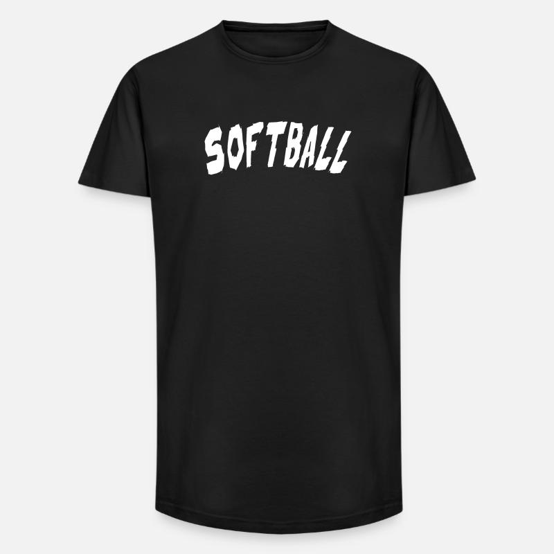 Softball - Long Fit Männer T-Shirt - Schwarz