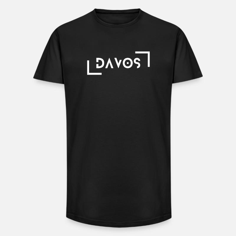 Davos - Long Fit Männer T-Shirt - Schwarz