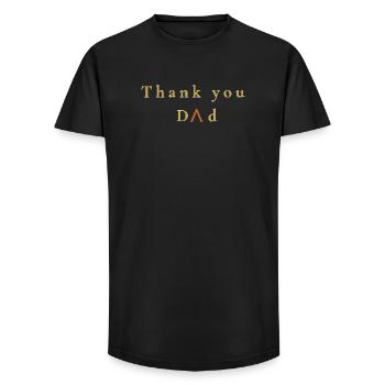 Danke Papa - Long Fit Männer T-Shirt - Schwarz - Vorne - AI Model Male 185 light (185cm)