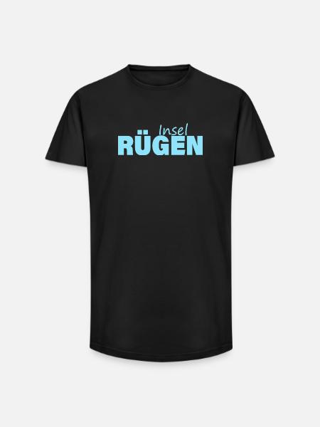 Île de Rügen - T-shirt coupe longue homme - noir