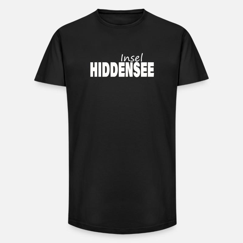 HIDDENSEE - Long Fit Männer T-Shirt - Schwarz