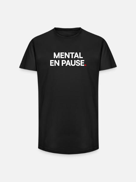 Mental pause - Long Fit Men's T-Shirt - black