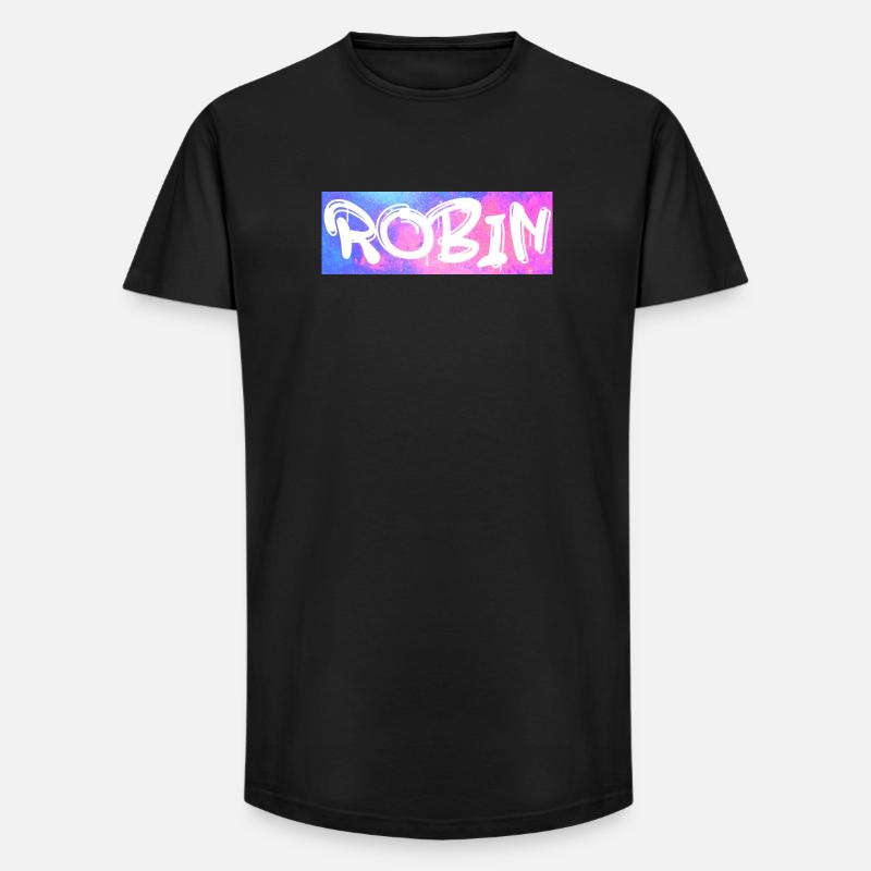 Robin Name Geschenk Geschenkidee Galaxie - Long Fit Männer T-Shirt - Schwarz