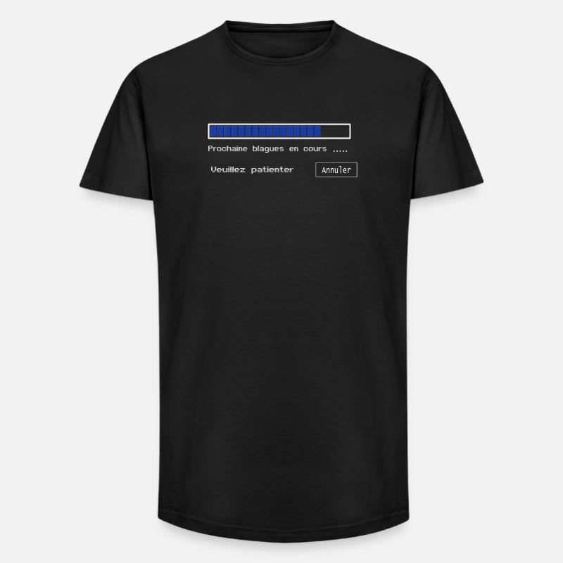 Blagues en cours - T-shirt coupe longue homme - noir