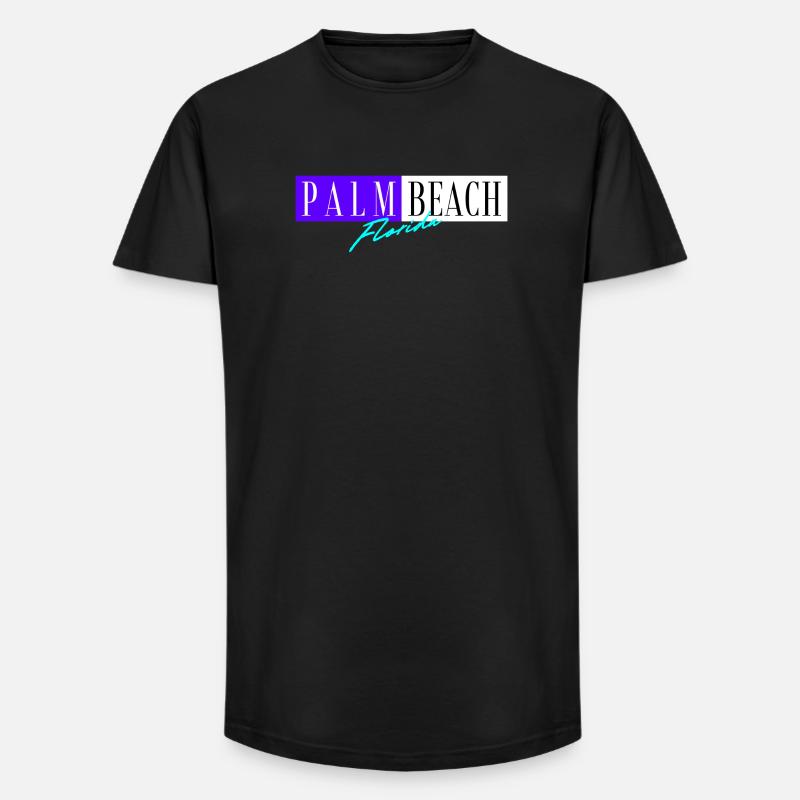 Palm Beach Florida - Long Fit Männer T-Shirt - Schwarz