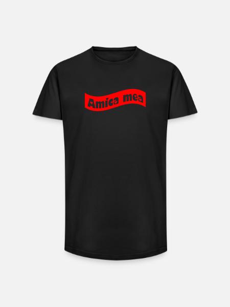Amica mea | my love - Long Fit Men's T-Shirt - black