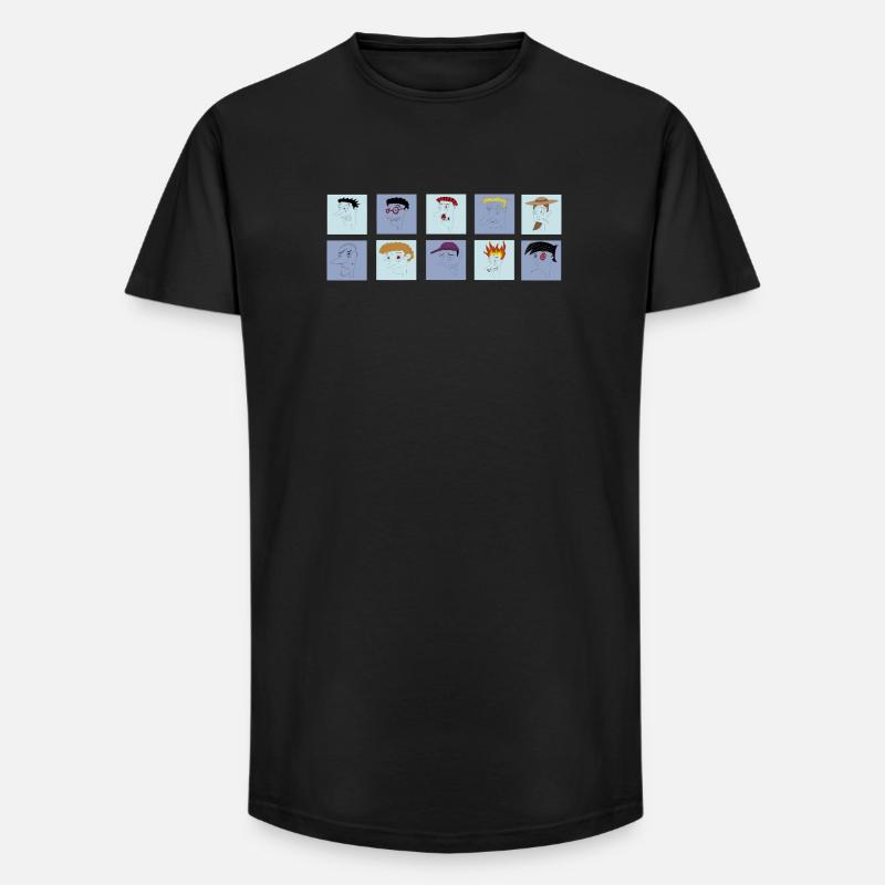 Sammlung gestresster Männer - Long Fit Männer T-Shirt - Schwarz