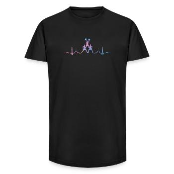 Cheerleader Cheer Mom Cheerleading - Long Fit Men's T-Shirt - black - Front - AI Model Male 185 light (185cm)