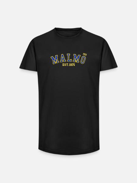 Malmö Est. 1975 - Long Fit Men's T-Shirt - black