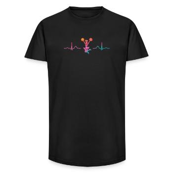 Cheerleader Cheer Mom Cheerleading - Long Fit Men's T-Shirt - black - Front - AI Model Male 185 light (185cm)