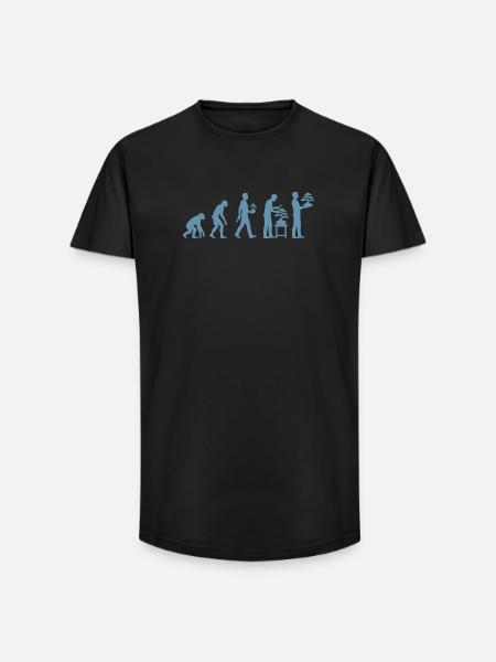 Japanese Bonsai Tree Plant Evolution Bonsai - Long Fit Men's T-Shirt - black