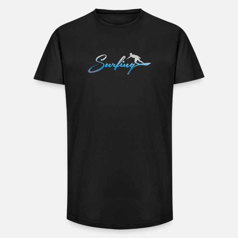 SURFEN, SURFEN - Long Fit Männer T-Shirt - Schwarz