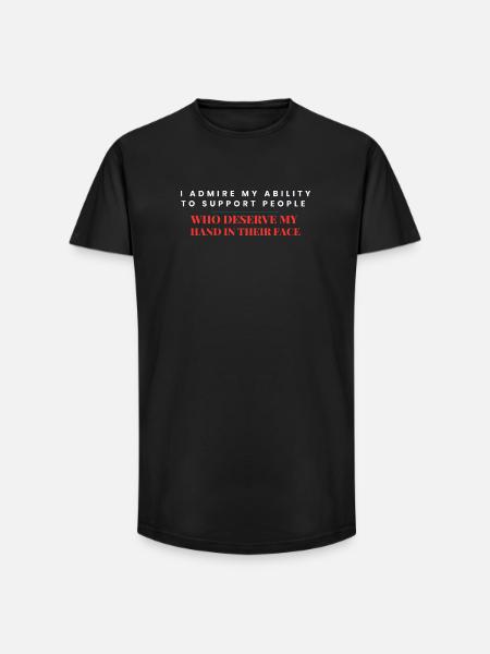 Bold Boundaries, Loyal Support - Long Fit Men's T-Shirt - black