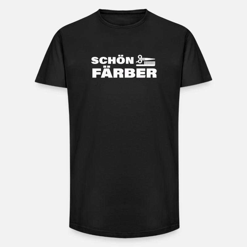 SCHÖNFÄRBER - Long Fit Männer T-Shirt - Schwarz