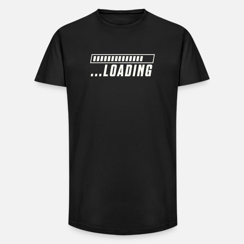 Loading Bar Loading Progress - Long Fit Men's T-Shirt - black