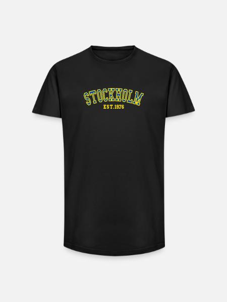 Stockholm Est. 1976 - Long Fit Men's T-Shirt - black