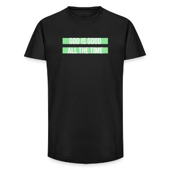 God Is Good All The Time Glaube Christlich Spruch - Long Fit Männer T-Shirt - Schwarz - Vorne - AI Model Male 185 light (185cm)