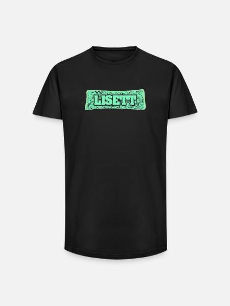 Lisett - Long Fit Männer T-Shirt - Schwarz