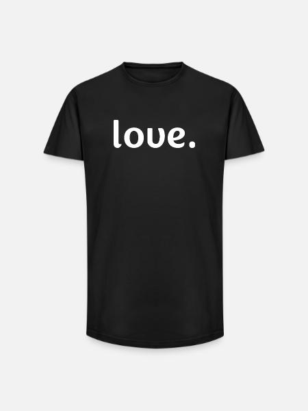 love. - Long Fit Männer T-Shirt - Schwarz
