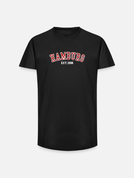 Hamburg Est. 1996 - Long Fit Men's T-Shirt - black