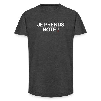 Ich nehme das Humor-Meeting-Büro zur Kenntnis - Long Fit Männer T-Shirt - Anthrazit - Vorne - AI Model Male 185 light (185cm)