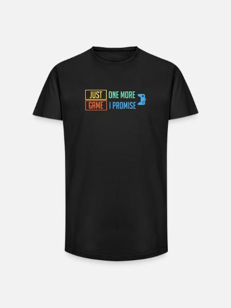 Just 1 More Game - Long Fit Men's T-Shirt - black