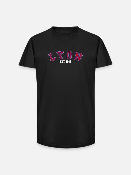 Lyon fondée en 1966 - T-shirt coupe longue homme - noir
