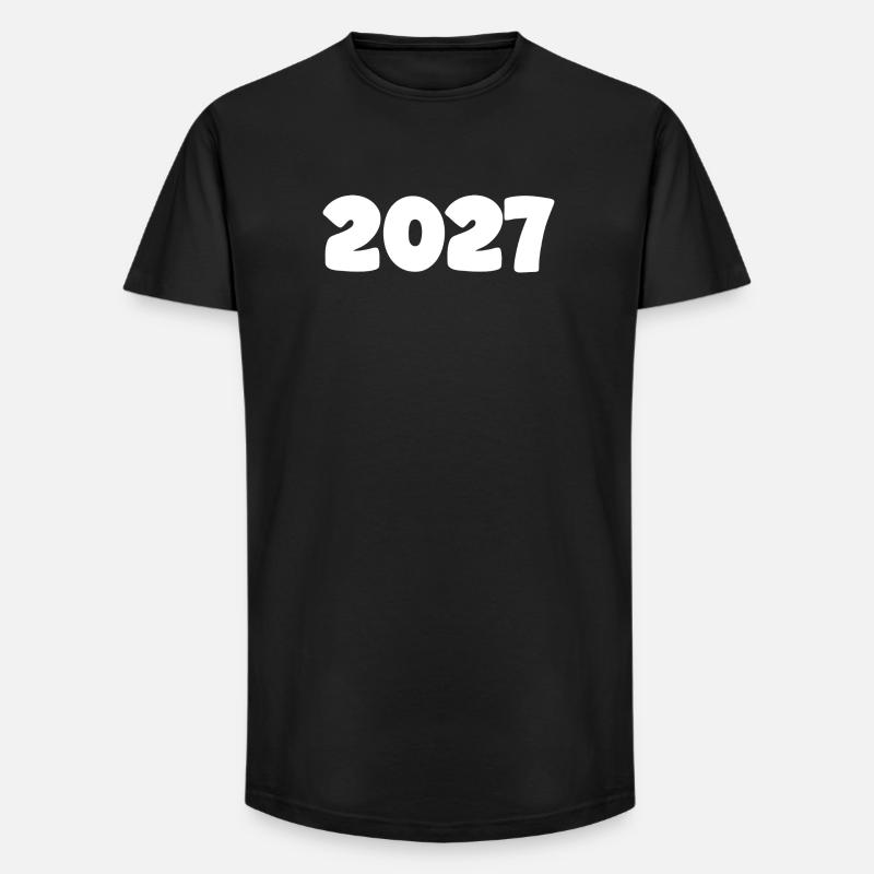 2027 weiß - Long Fit Männer T-Shirt - Schwarz