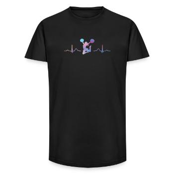 Cheerleader Cheer Mom Cheerleading - Long Fit Men's T-Shirt - black - Front - AI Model Male 185 light (185cm)